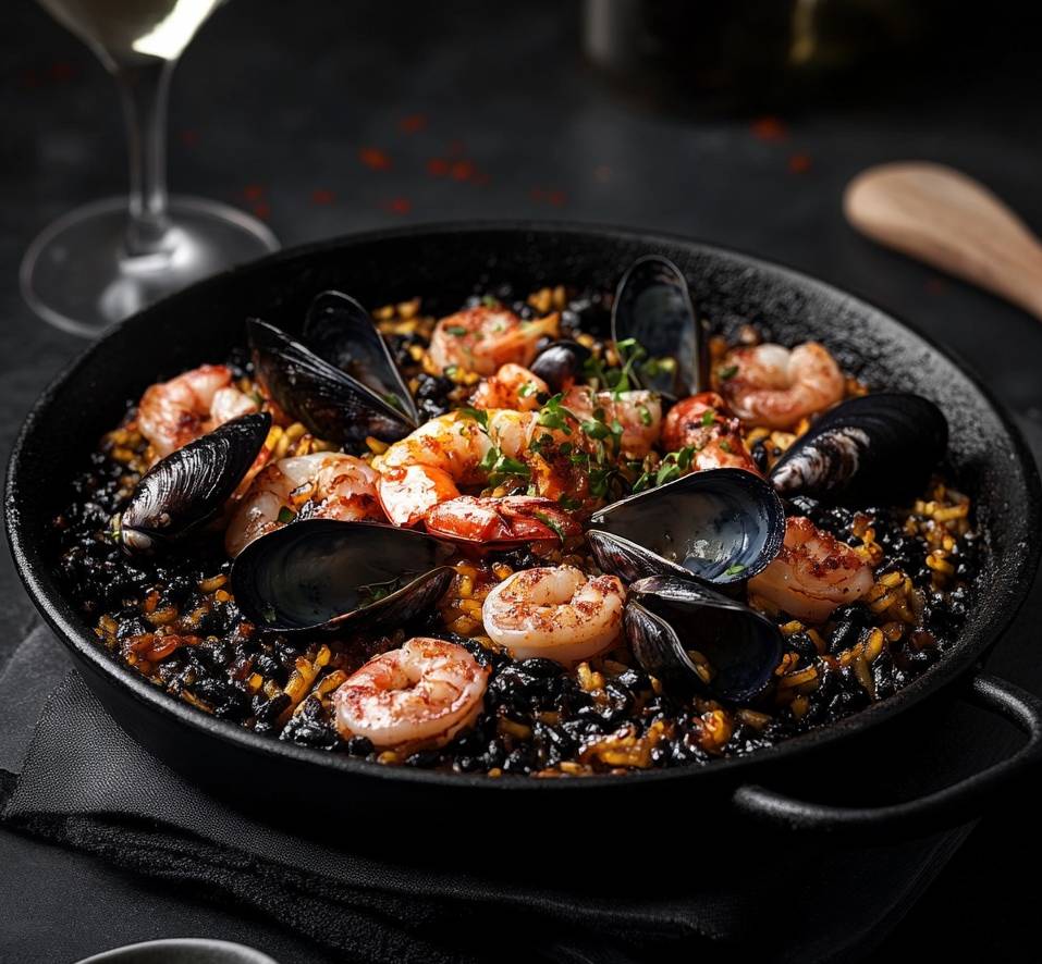 La Paella Noire à l'Encre de Seiche