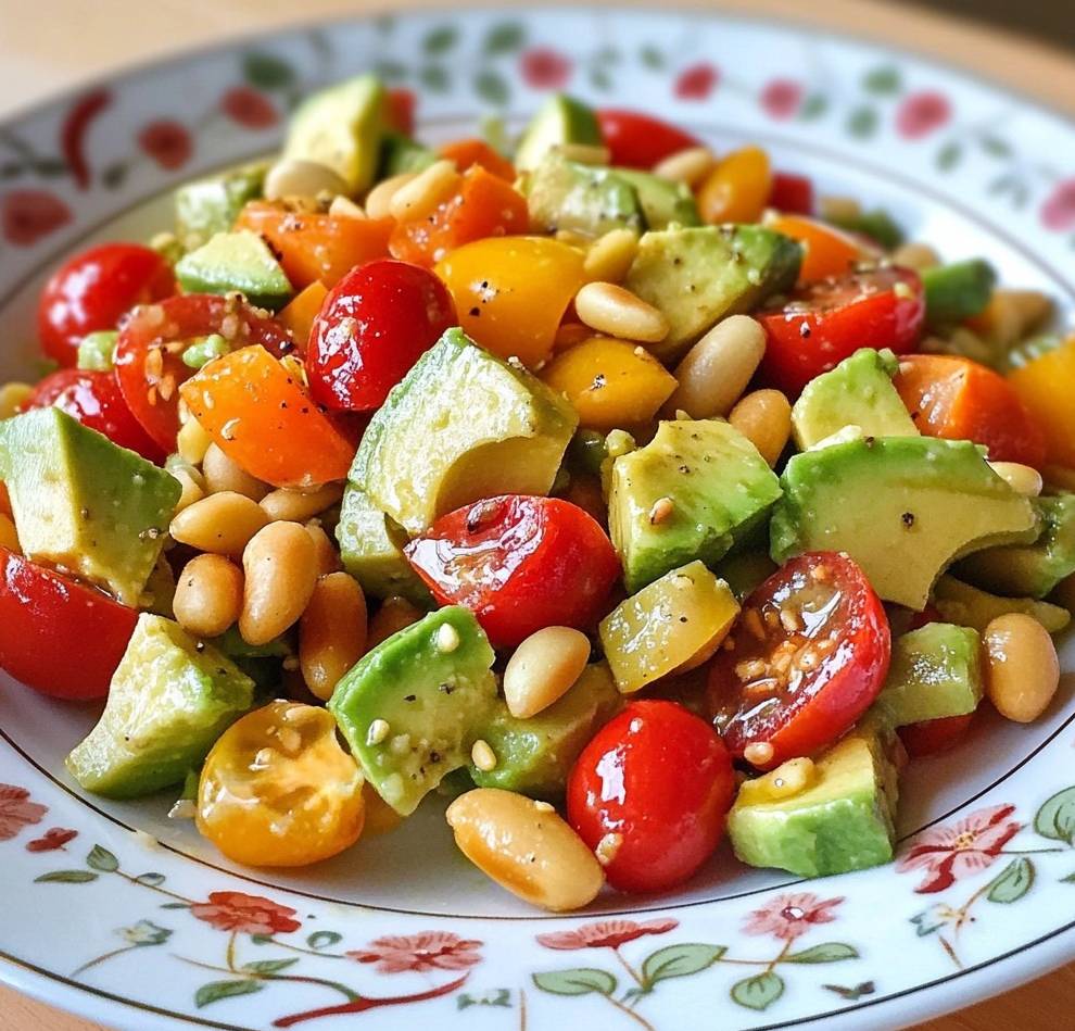 Salade d’avocat et tomates plein soleil simple