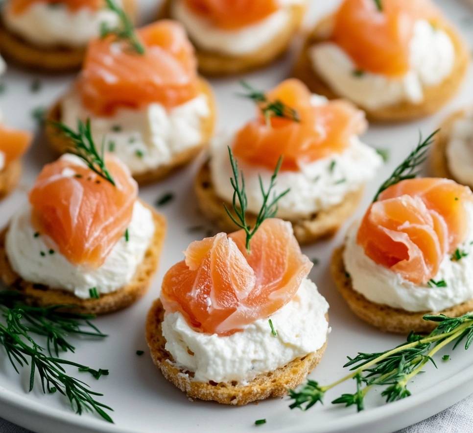 Bouchées de Saumon Fumé et Fromage à la Crème simple