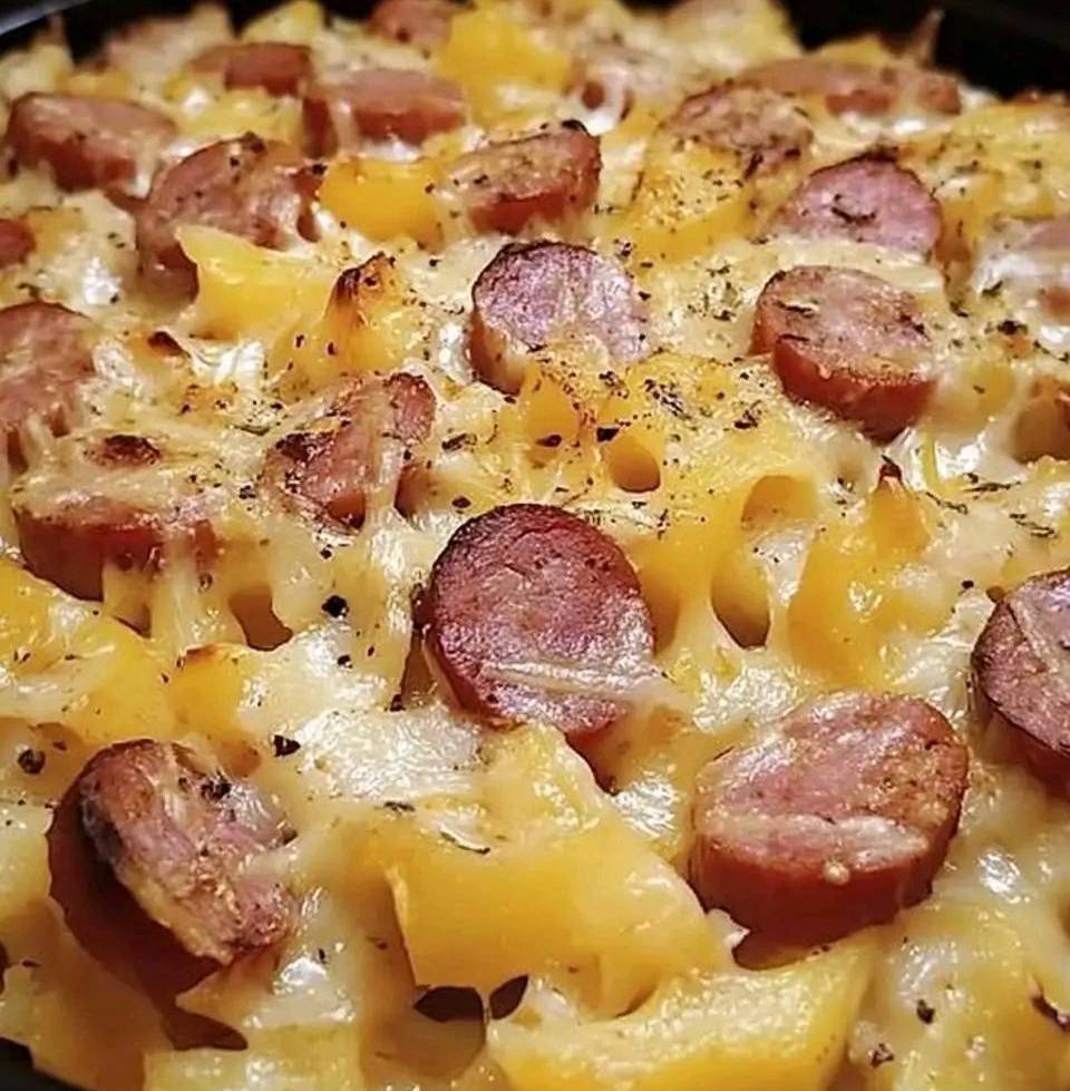 Casserole de Pommes de Terre Saucisse et Fromage simple
